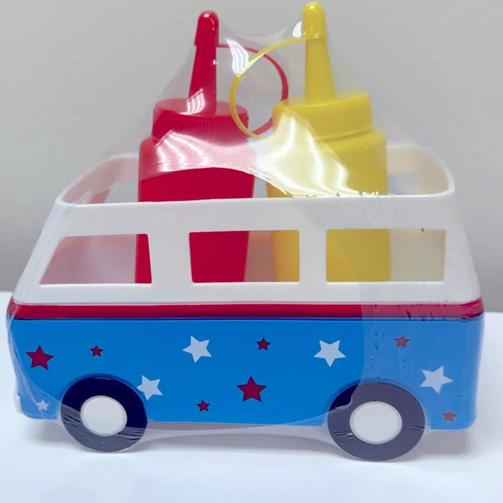 New Target bullseye playground VW bus condiment holder, ketchup & mustard bottle